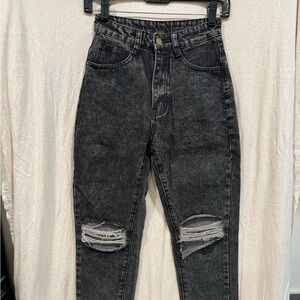 Denim wash jeans